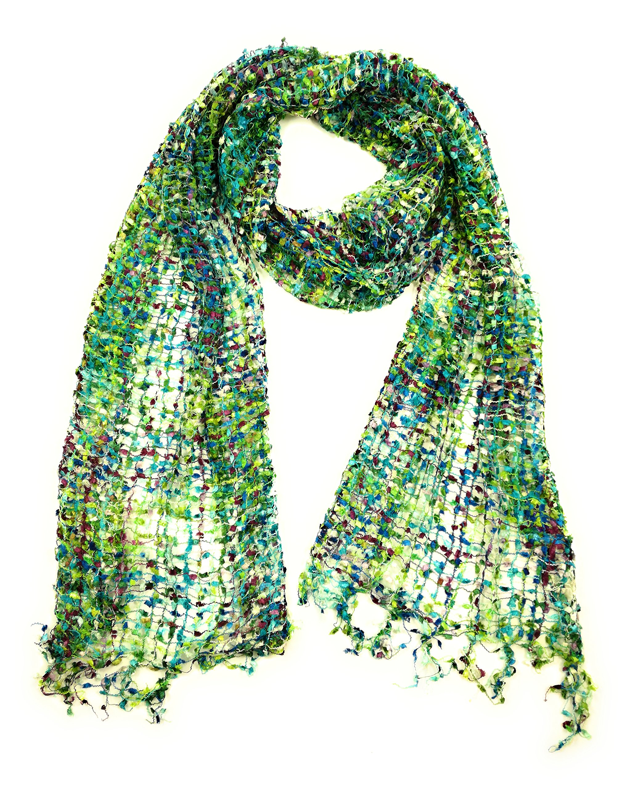 Lace Style Neck Scarf (Teal Mix)