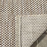 SAFAVIEH Washable Rug Outdoor Courtyard Collection - 2' x 3'7", Natural & Black, Non-Shedding & Easy Cleaning, Ideal for Pati