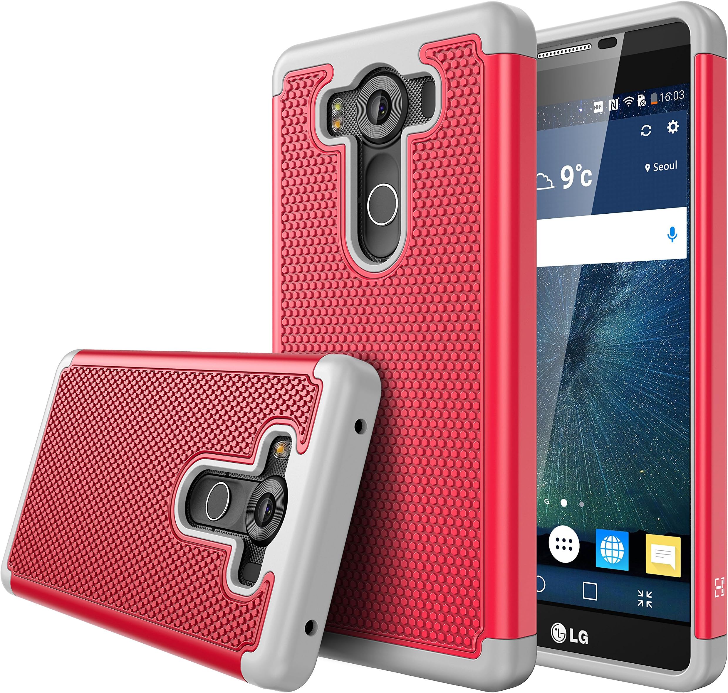 LG V10 case, iTronic Double Tone, Dual Layer Hybrid Defender Case for LG V10
