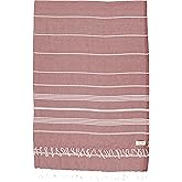 Bersuse Towels Anatolia XL Beach Blanket Throw Blanket Turkish Towel 100% Cotton Extra-Large Quick-Dry Lightweight Premium Peshtemal Towel - 61x82 Inches, Burgundy
