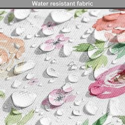Lunarable Floral Fabric by The Yard, Shabby Form