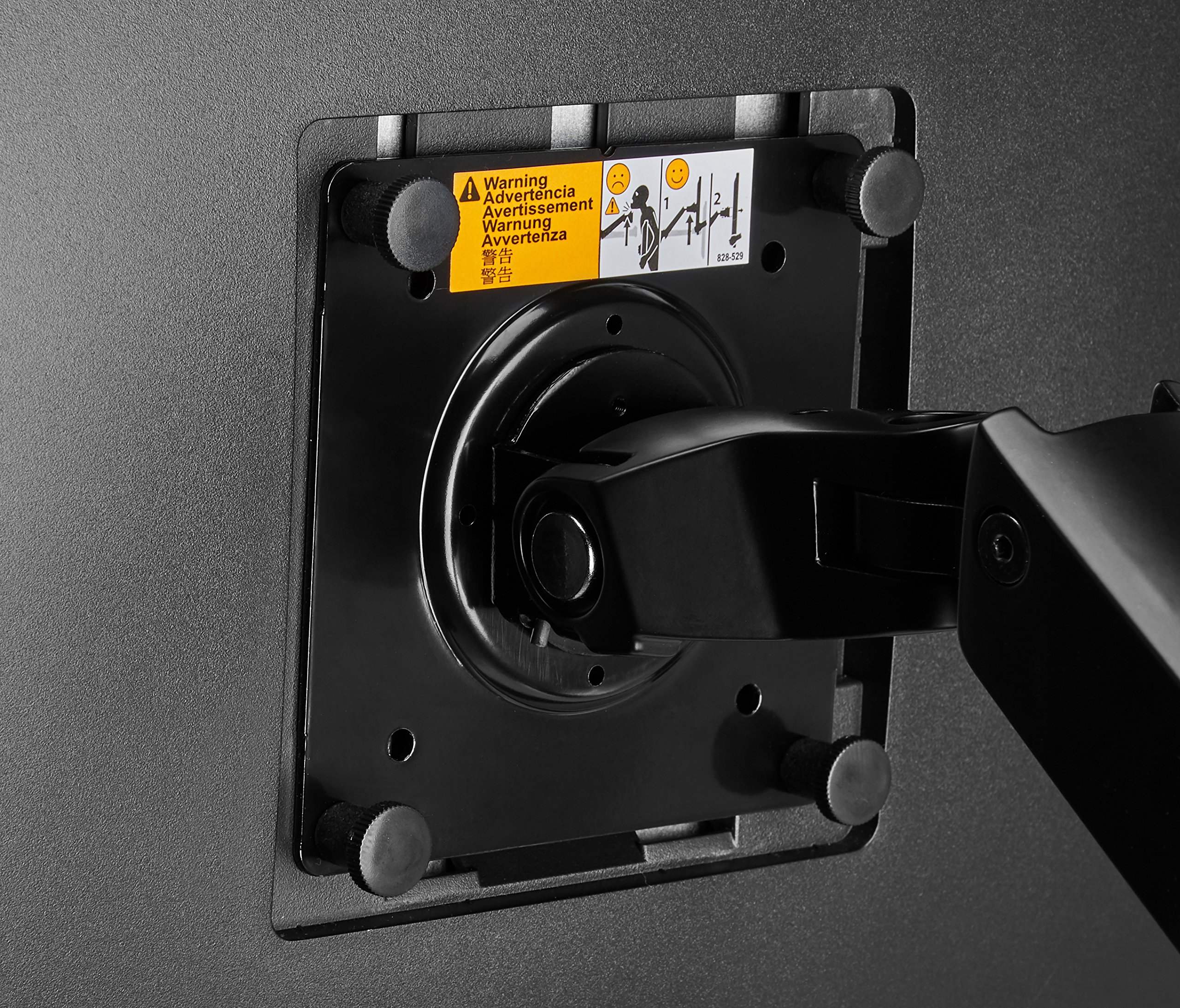 AmazonBasics Premium Wall Mount Computer Monitor and TV Stand Lift