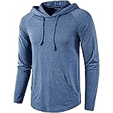 SIR7 Men's Gym Workout Active Long Sleeve Pullover Lightweight Hoodie Casual Hooded Sweatshirts