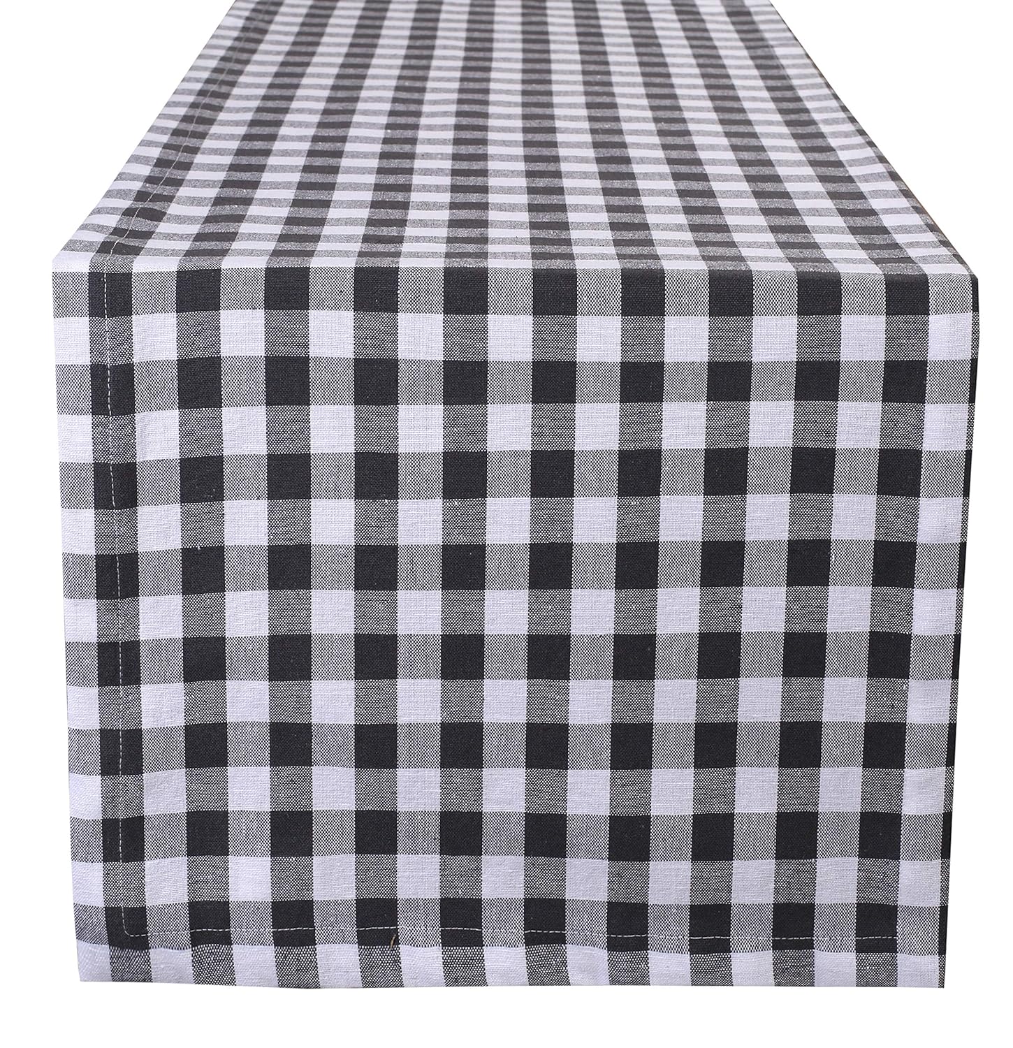 Best 16 x 72 white and black table runner