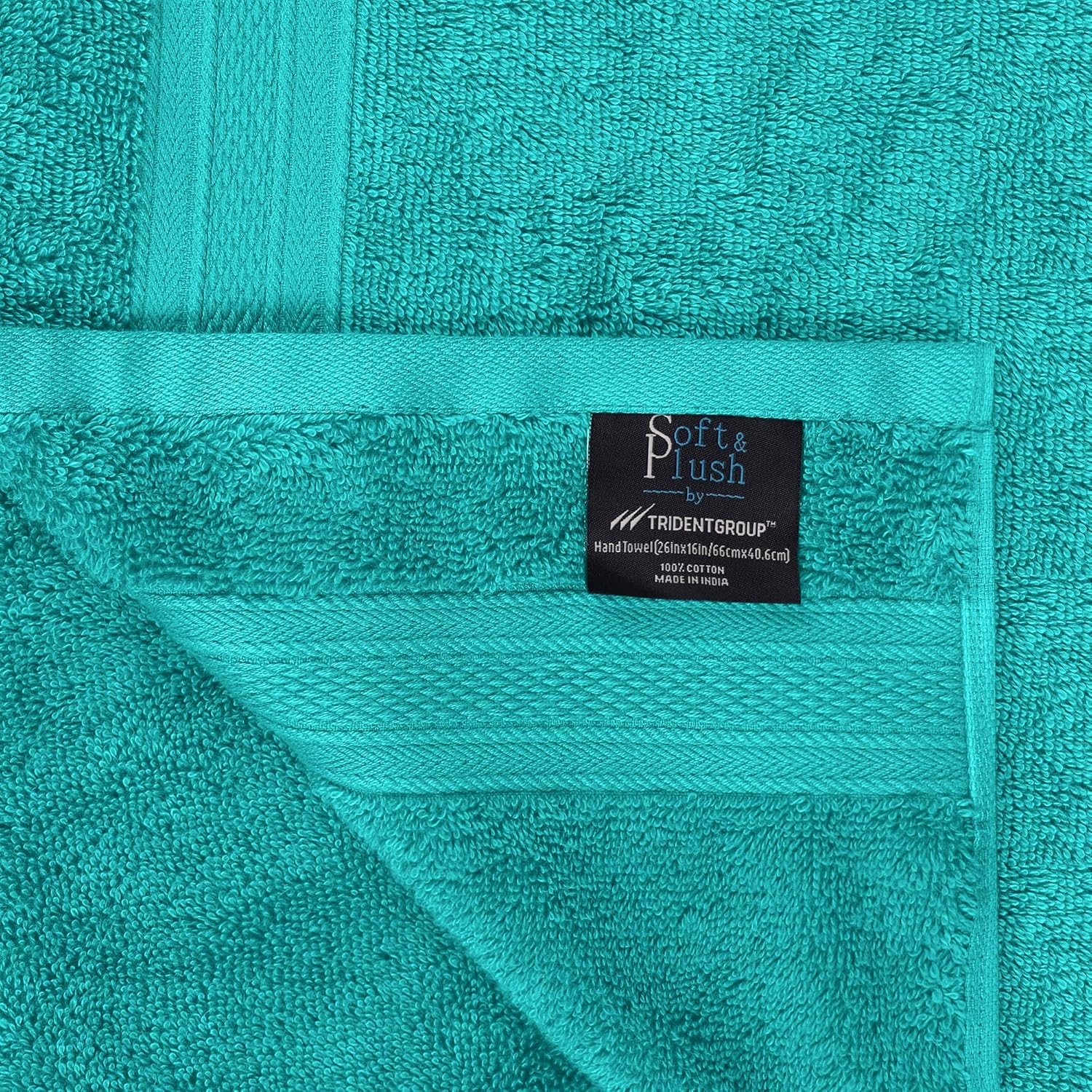 TRIDENT Soft and Plush, 100% Cotton, Highly Absorbent, Bathroom Towels, Super Soft, 6 Piece Towel Set (2 Bath Towels, 2 Hand Towels, 2 Washcloths), 500 GSM, Teal: Kitchen & Dining