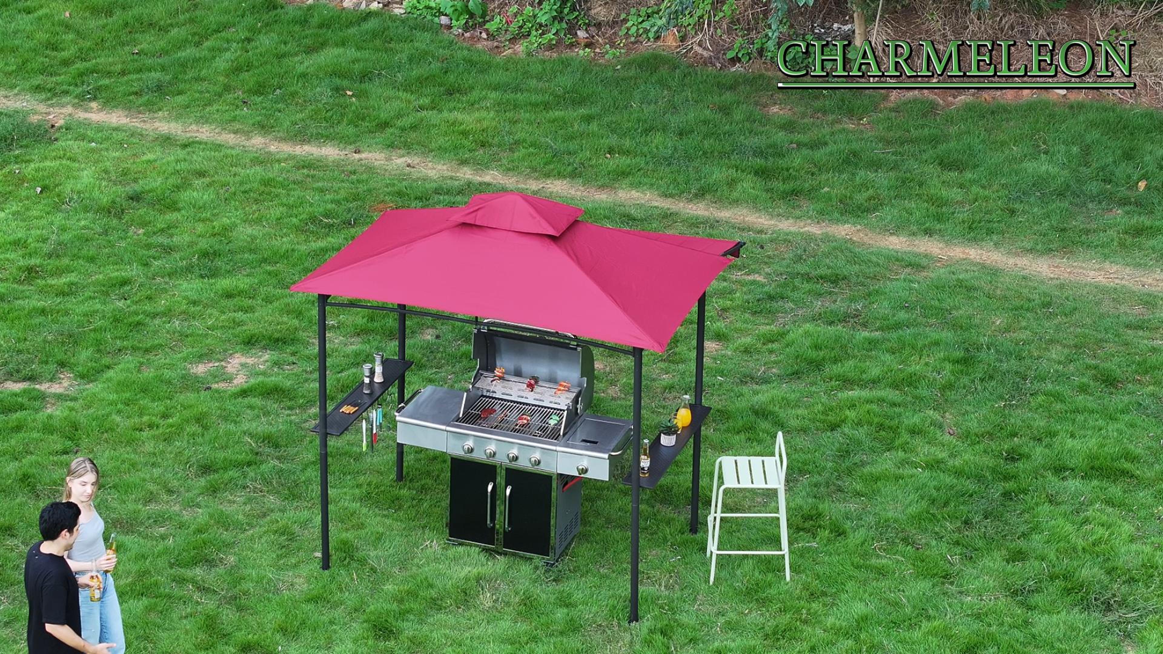 CHARMELEON G85 Grill Gazebo Review: 8x8 FT Grill Shelter with Awning & Shelves image 31