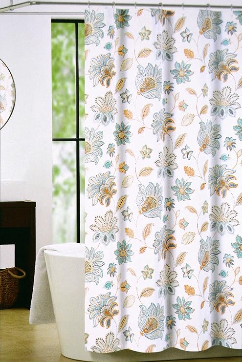 Amazon Com Nicole Miller Fabric Shower Curtain 72 Inch By 72 Inch