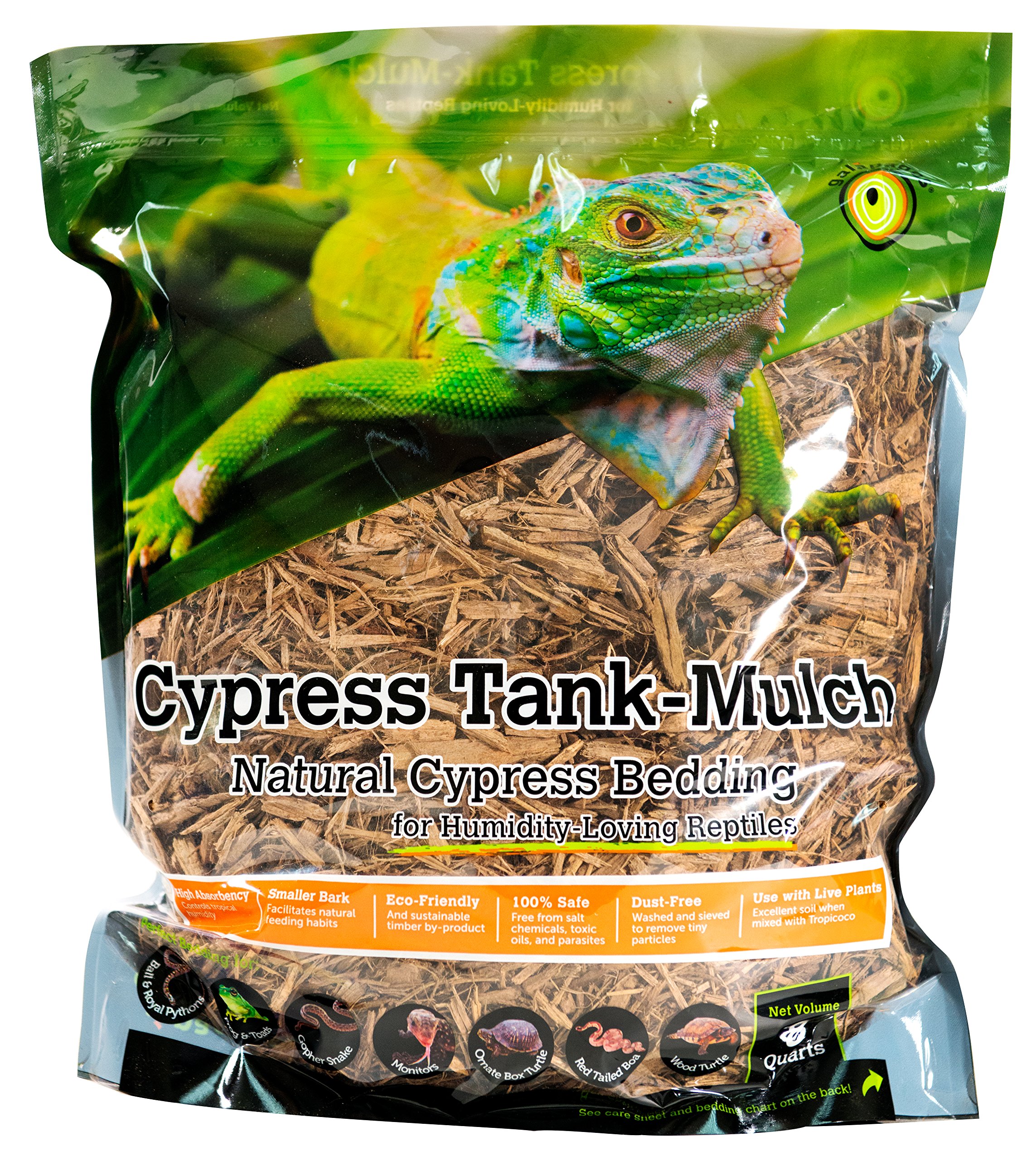 Galapagos (05054 Cypress Tank Mulch Forest Floor Bedding, 8-Quart, Natural