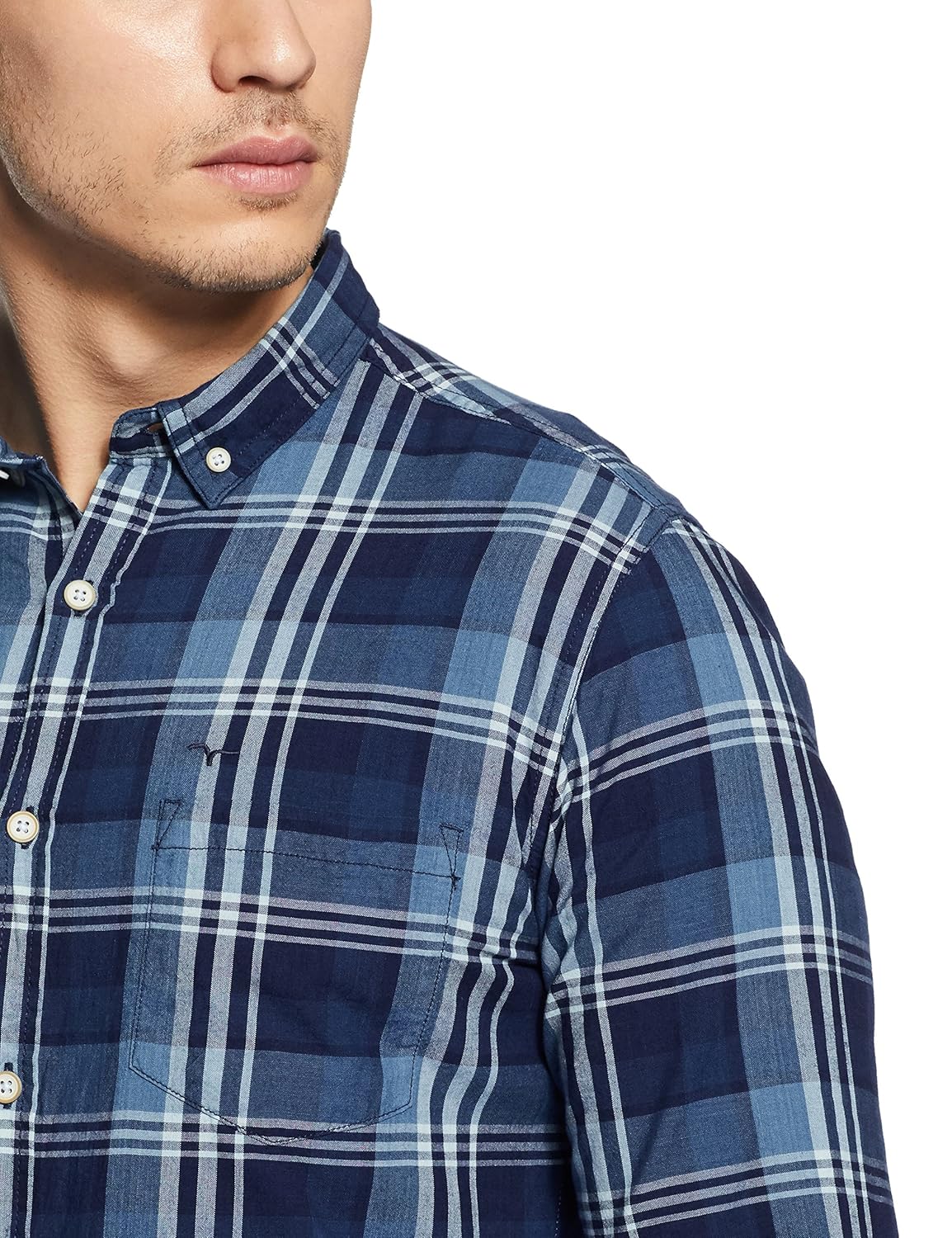 flying machine men's checkered slim fit casual shirt