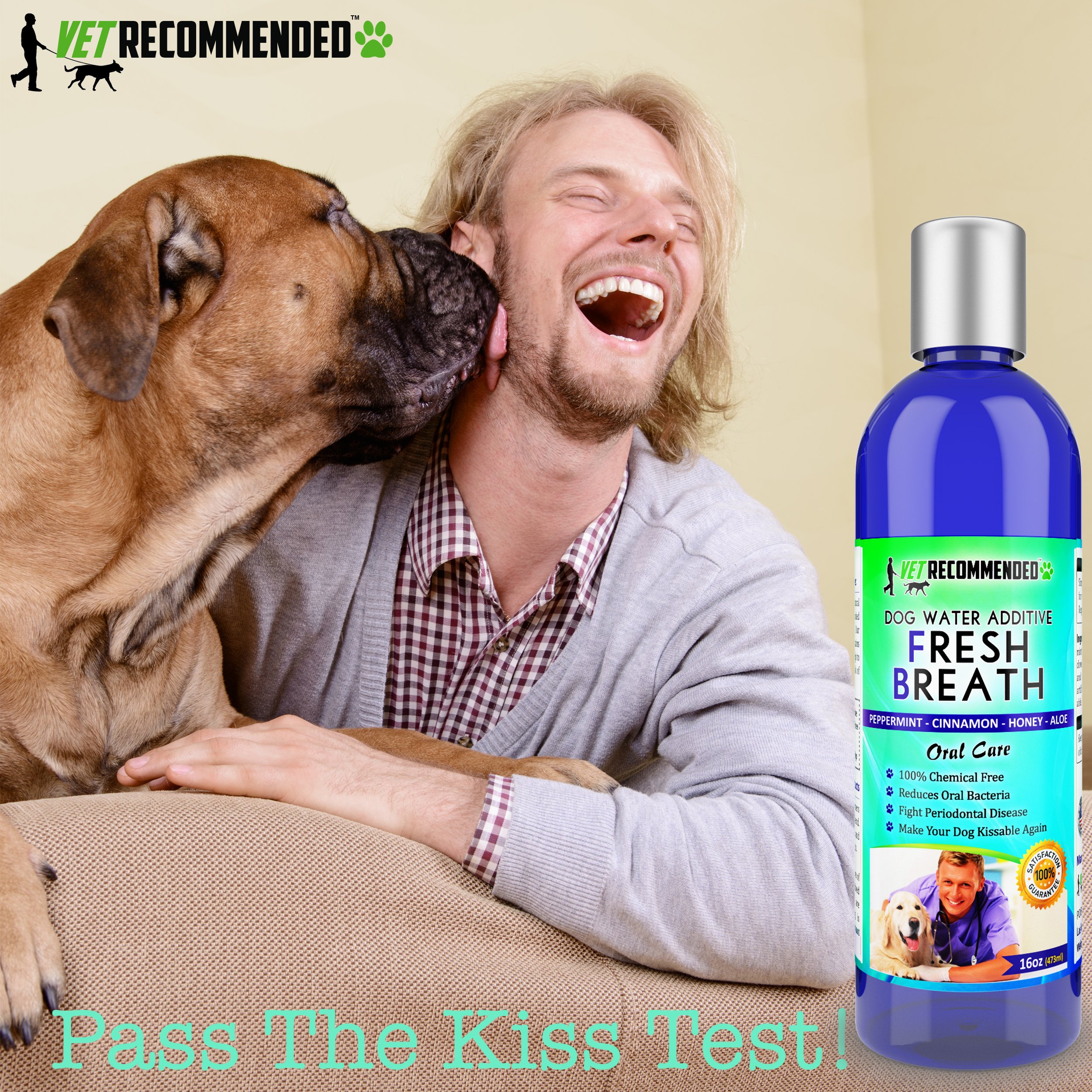 NEW Vet Dog Breath Freshener Water Additive for Pet