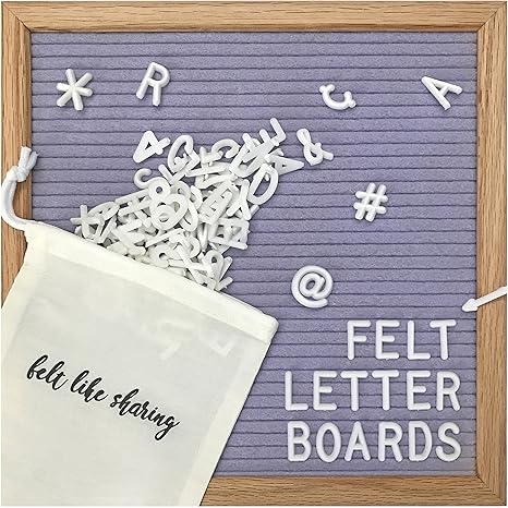 Lavender Felt Letterboard