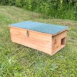 Selections Wooden Hedgehog Feeding Station Shelter with Opening Roof view 2