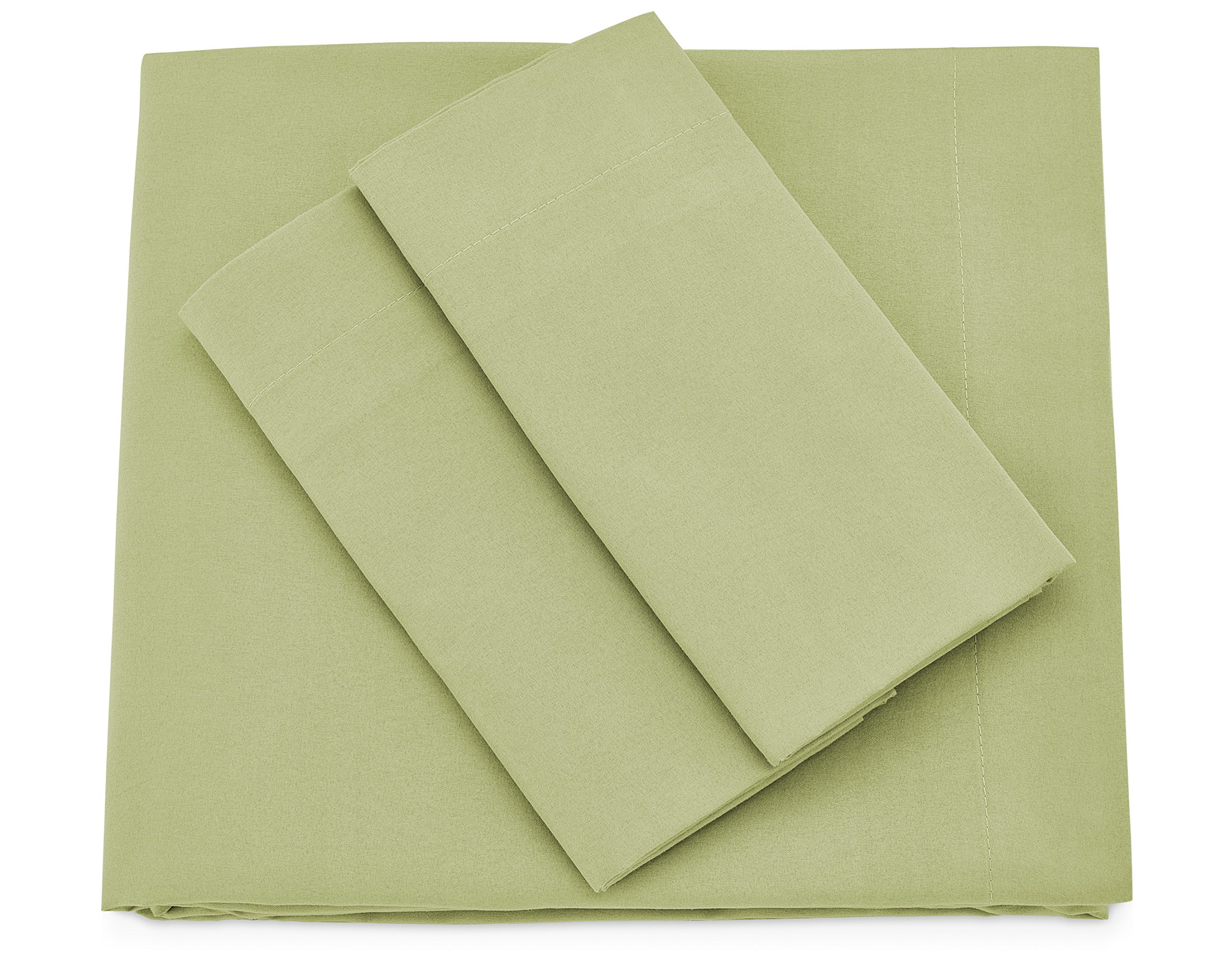 Cosy House Collection Premium Bamboo Sheets - Deep Pocket Bed Sheet Set - Ultra Soft & Cool Breathable Bedding - Blend from Natural Bamboo Viscose Fiber - 3 Piece - Twin, Sage Green