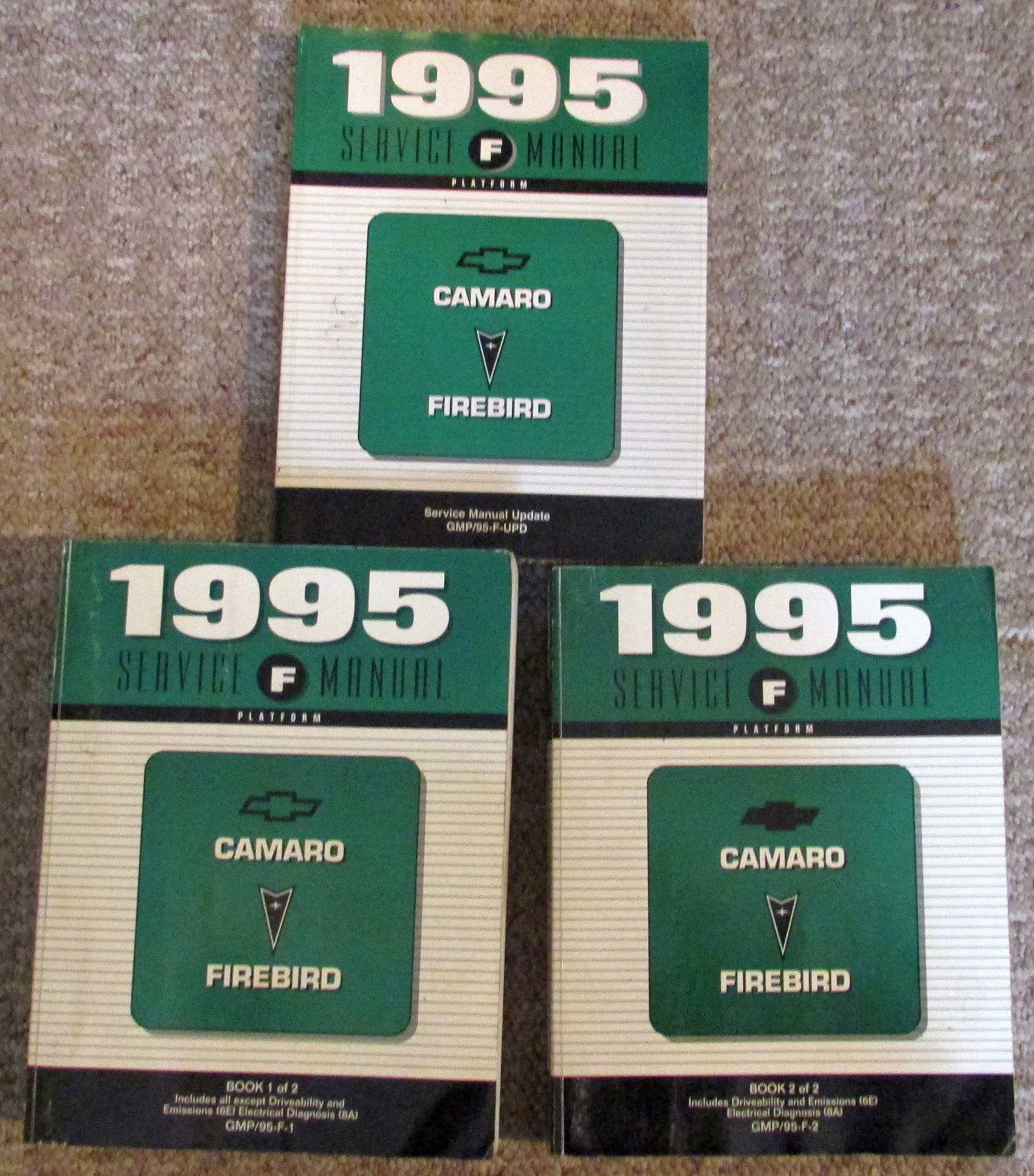 1995 Chevrolet Camaro and Pontiac Firebird Service Manual, Book 1, Book 2,  Update Paperback – 1994