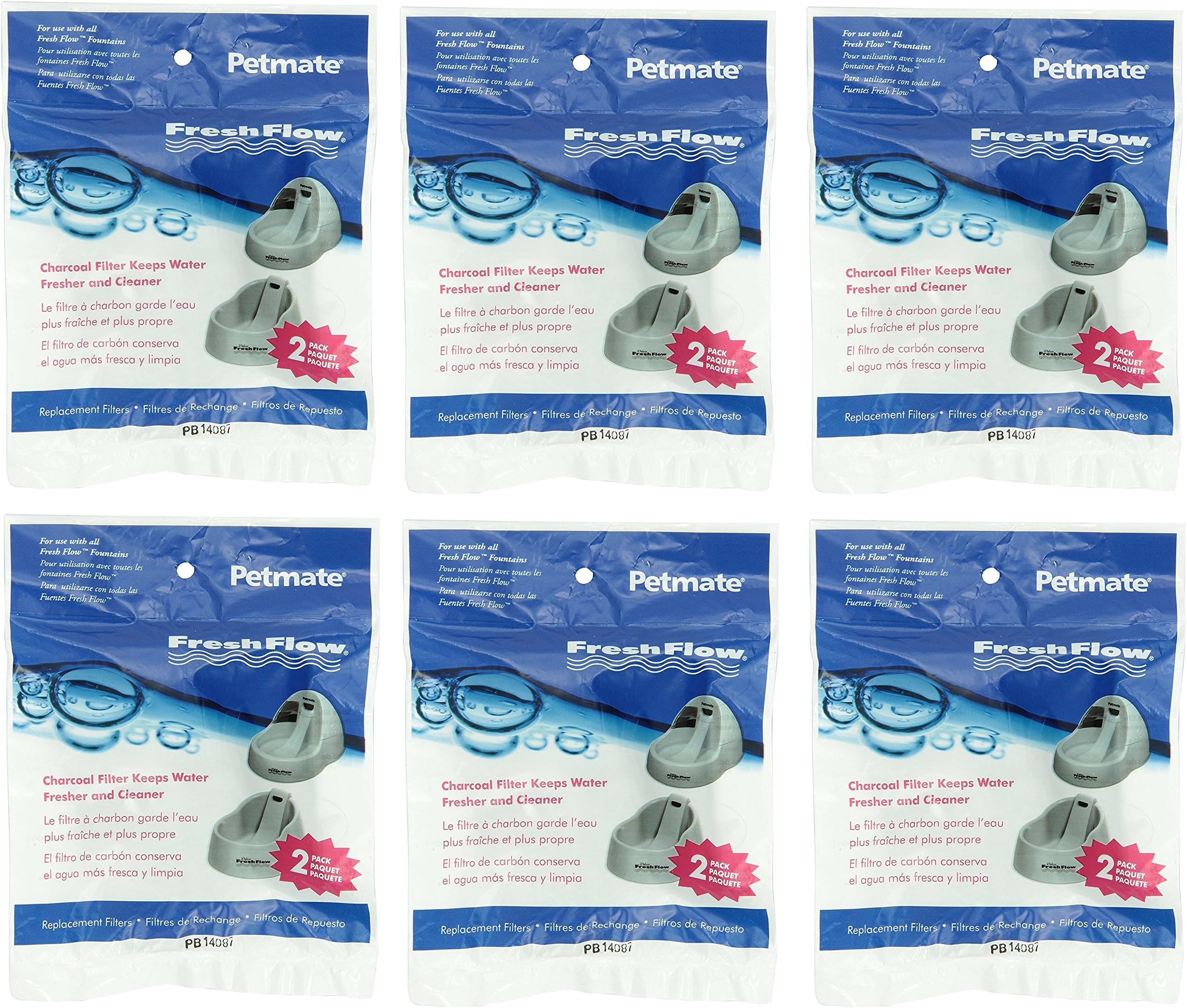 (12 Pack) Petmate Fresh Flow Filter Cartridges - 6 Packages with 2 Filters each