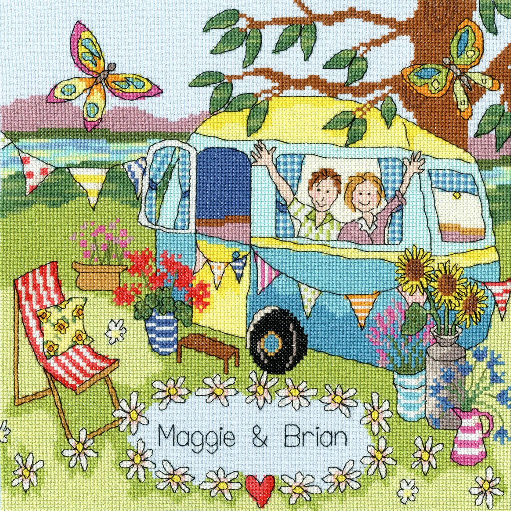 Bothy Threads Cross Stitch Kit - Our Caravan