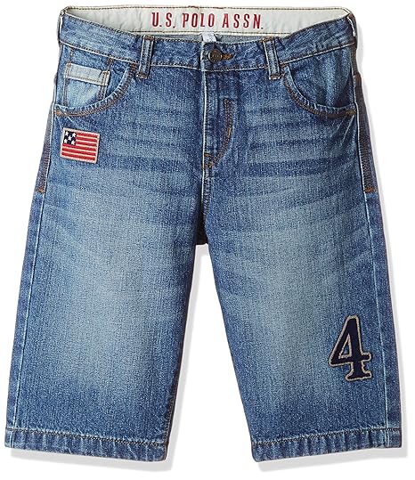 Buy US Polo Association Boys_US Polo_Shorts(8907163539205_UJShorts5143_REG Badge SHRTS-LT. Blue 