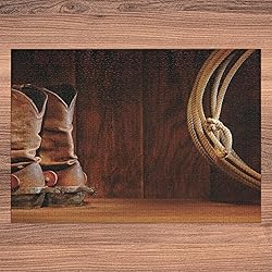 Ambesonne Western Jigsaw Puzzle, American Style