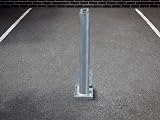 Workplace Depot Telescopic Bollard Galvanised Steel Parking Post Integrated Key view 4
