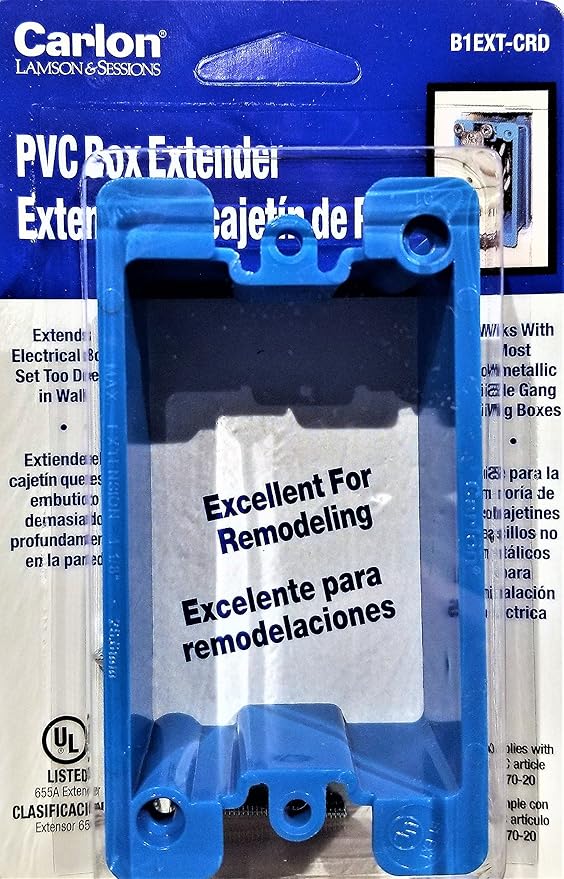 Carlon 12Pack PVC Box Extender (B1EXTCRD) Works with Nonmetallic