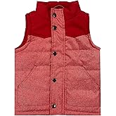 Bienzoe Boys Puffer Sleeveless Vest: Button Up Toddler Winter Warm Quilted Lightweight Casual Outdoor Coat