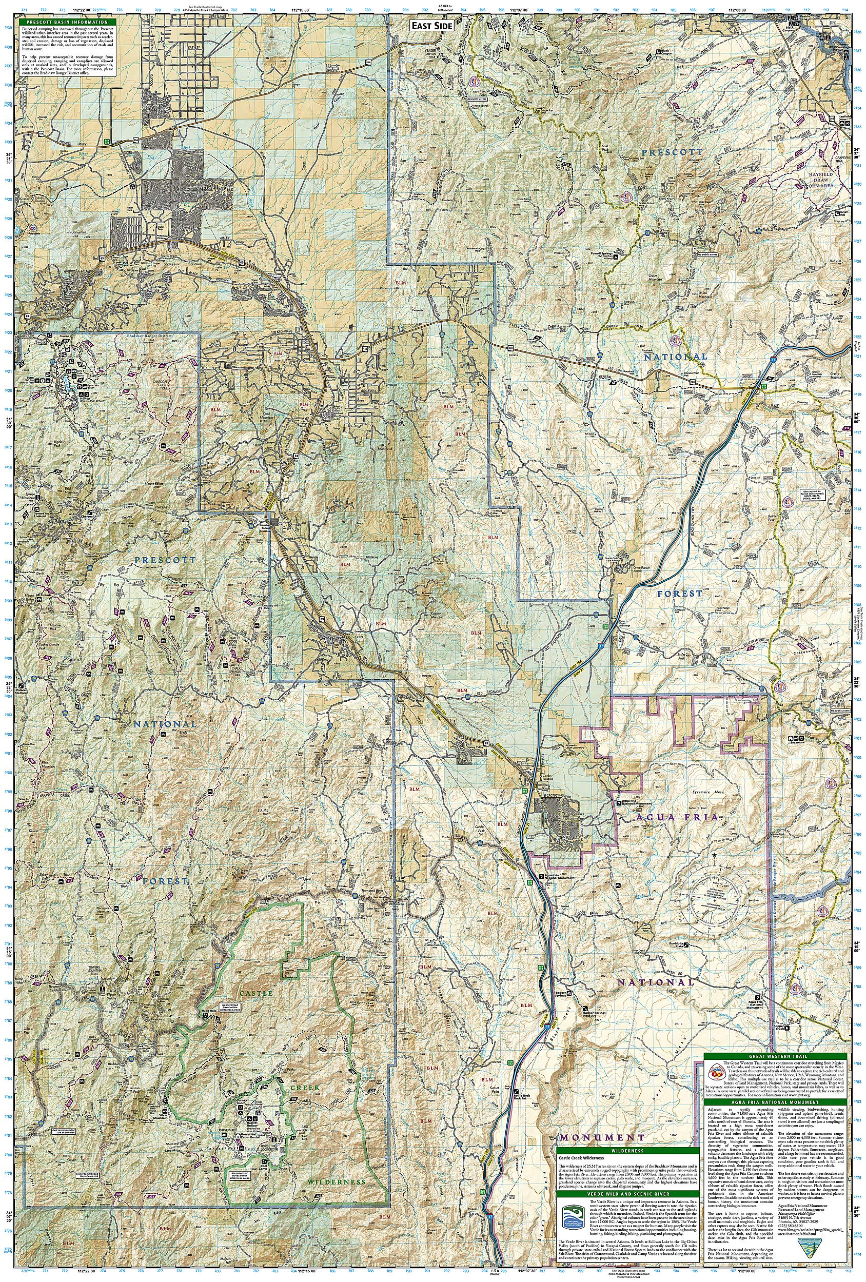 Prescott National Forest Trail Map Bradshaw Mountains [Prescott National Forest] (National Geographic Trails  Illustrated Map, 858): National Geographic Maps - Trails Illustrated:  0749717008588: Amazon.com: Books