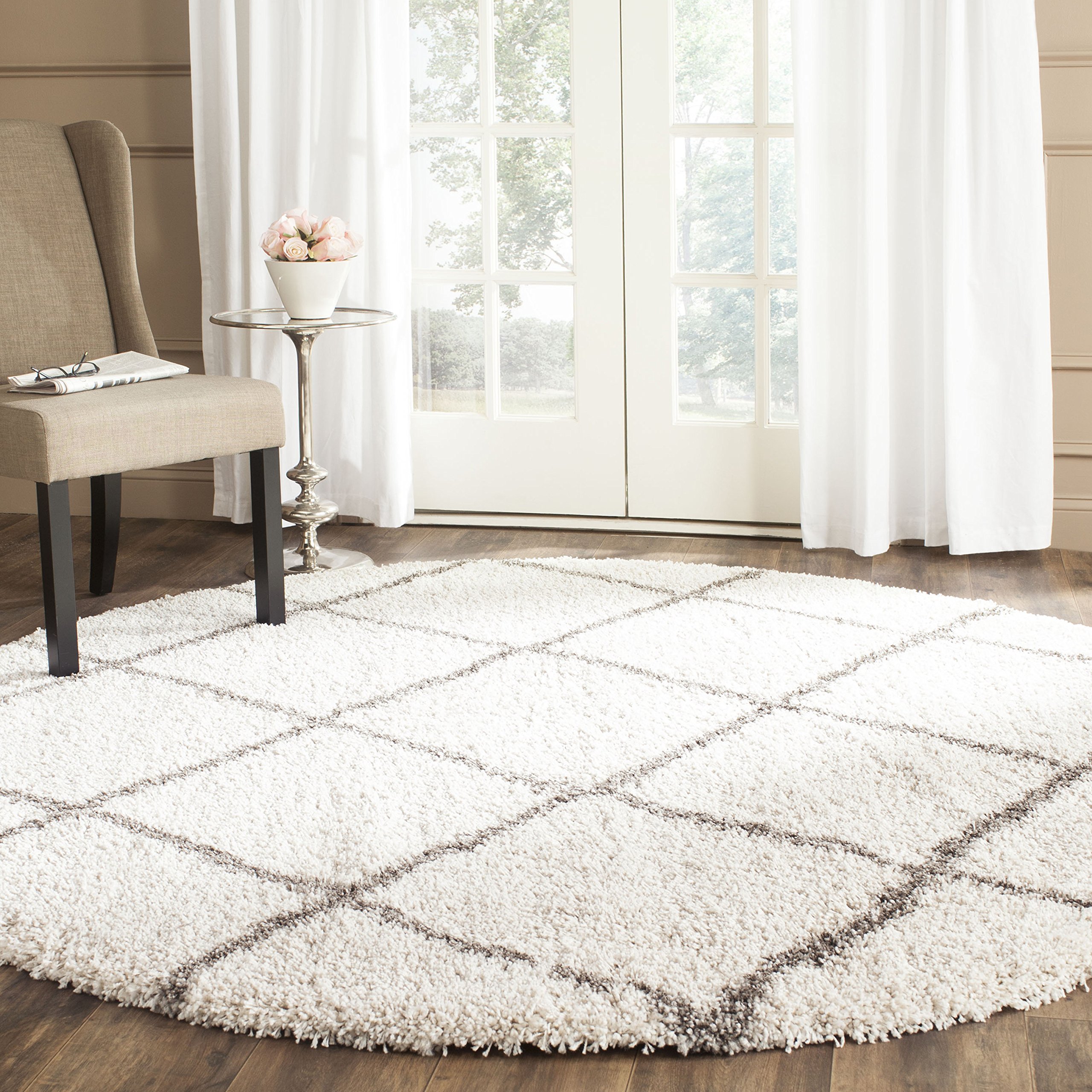 SAFAVIEH Hudson Shag Collection SGH281A Modern Diamond Trellis Non She | amzdealz