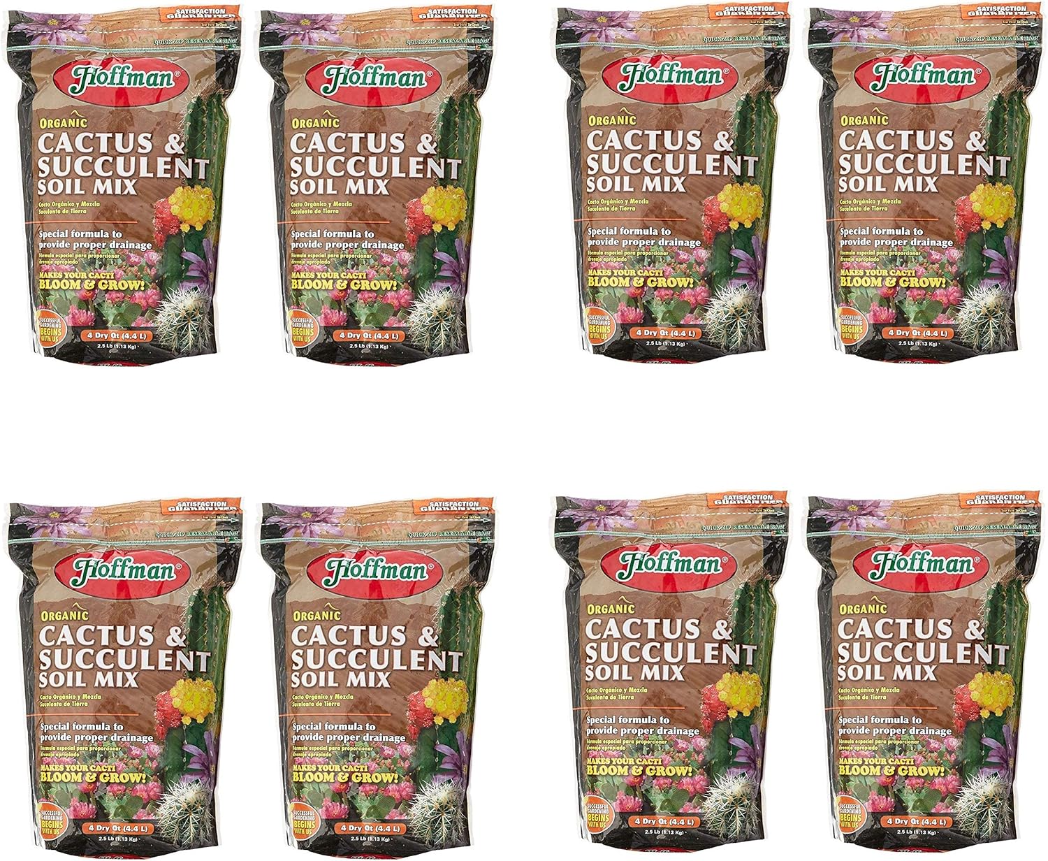 Hoffman 10404 Organic Cactus and Succulent Soil Mix, 4 Quarts (2Pack