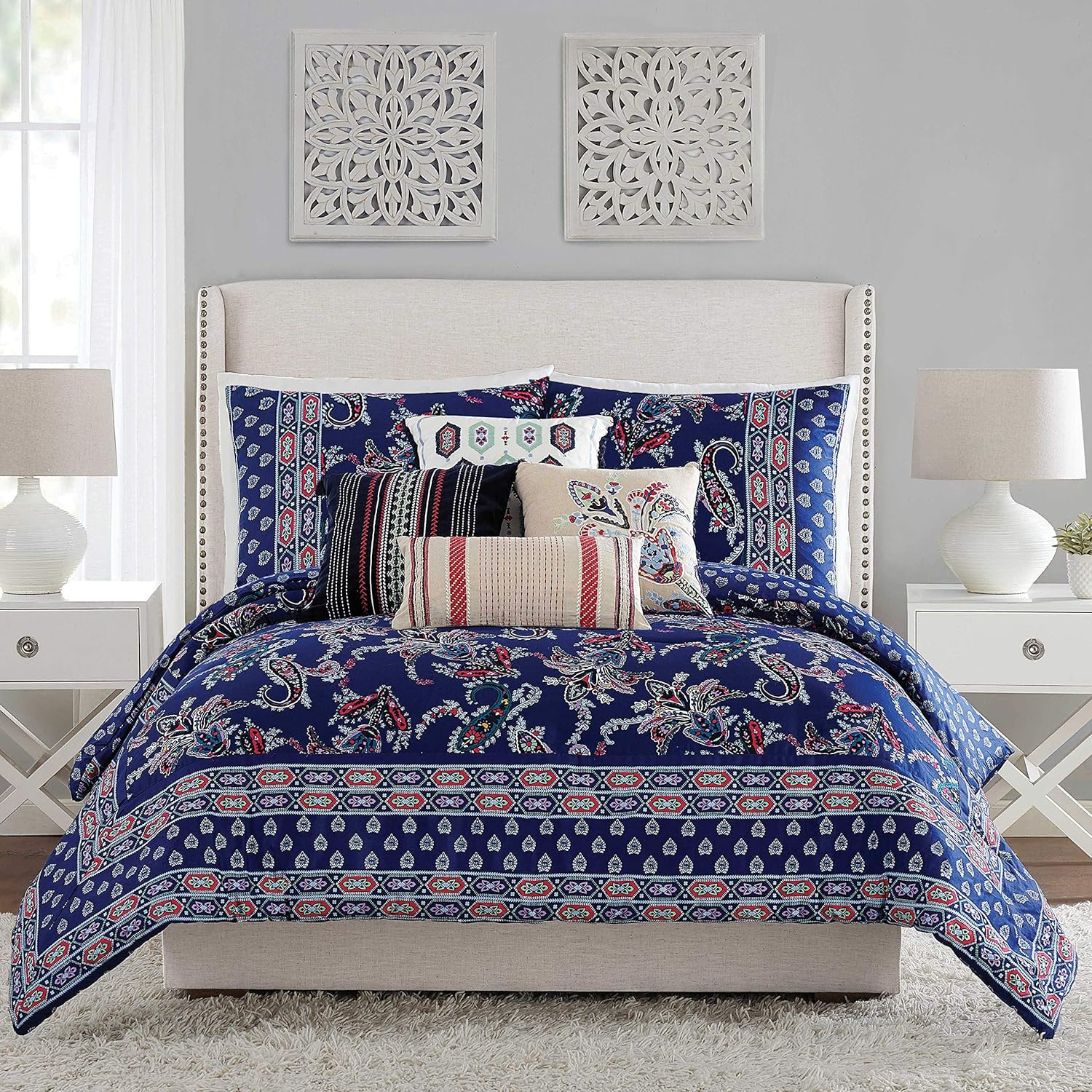 Amazon Com Vera Bradley Romantic Paisley Comforter Full Queen