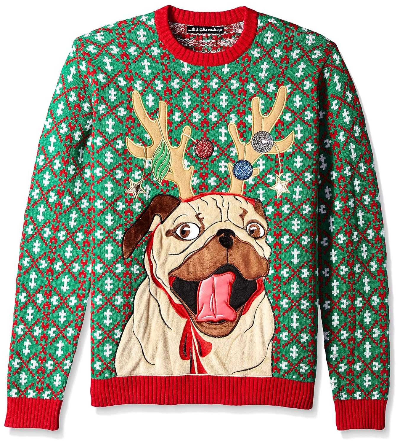 mens pug christmas sweater