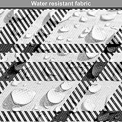 Ambesonne Plaid Fabric by The Yard, Black and White