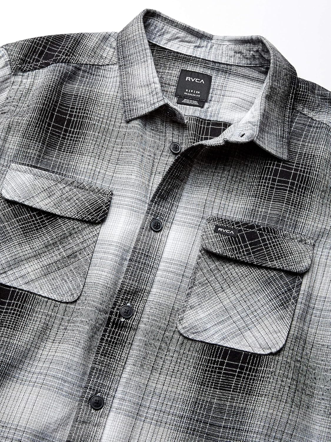RVCA Men's Muir Plaid Long Sleeve Flannel: Clothing