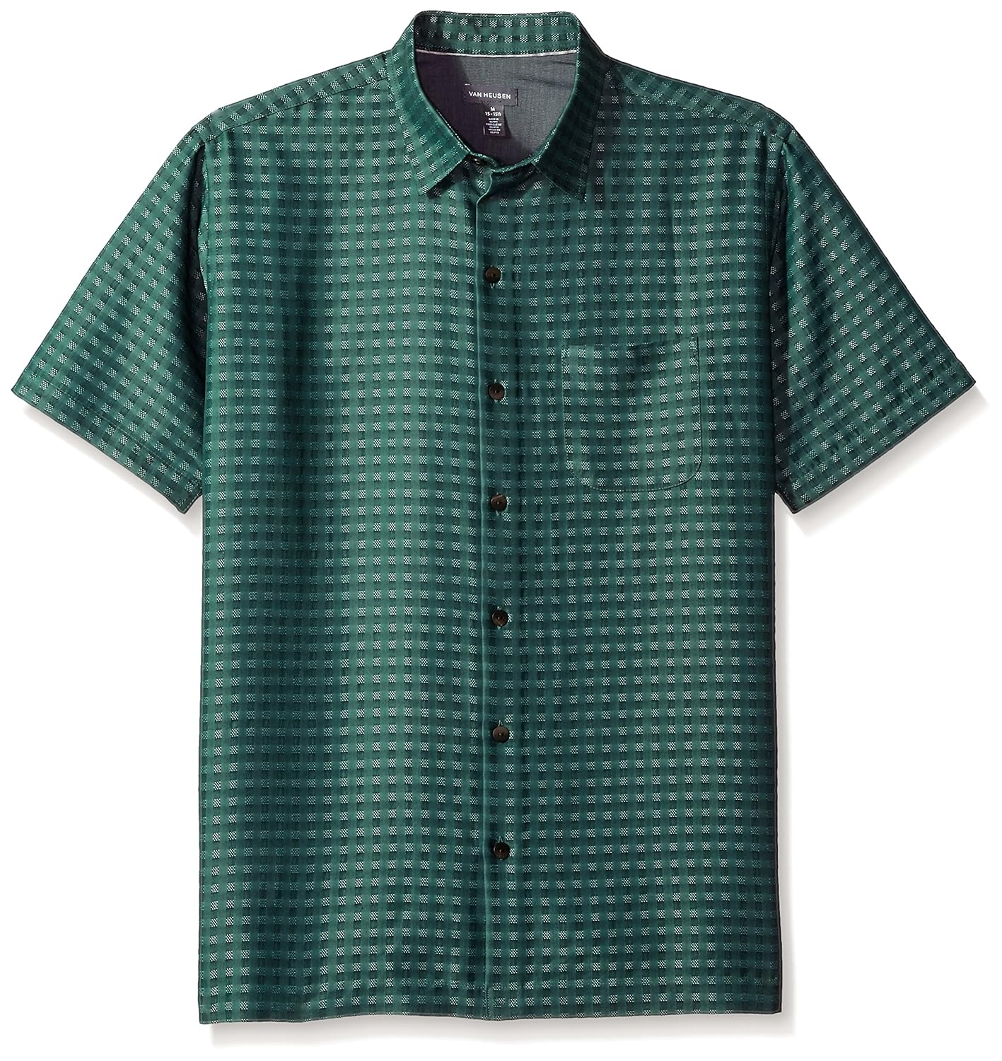 Buy Van Heusen Men's Printed Rayon Short Sleeve Shirt, Zucchini, Small