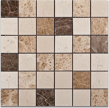 Mixed Marble 2 X 2 Venice Polished Mosaic Tile 6 X 6 Sample