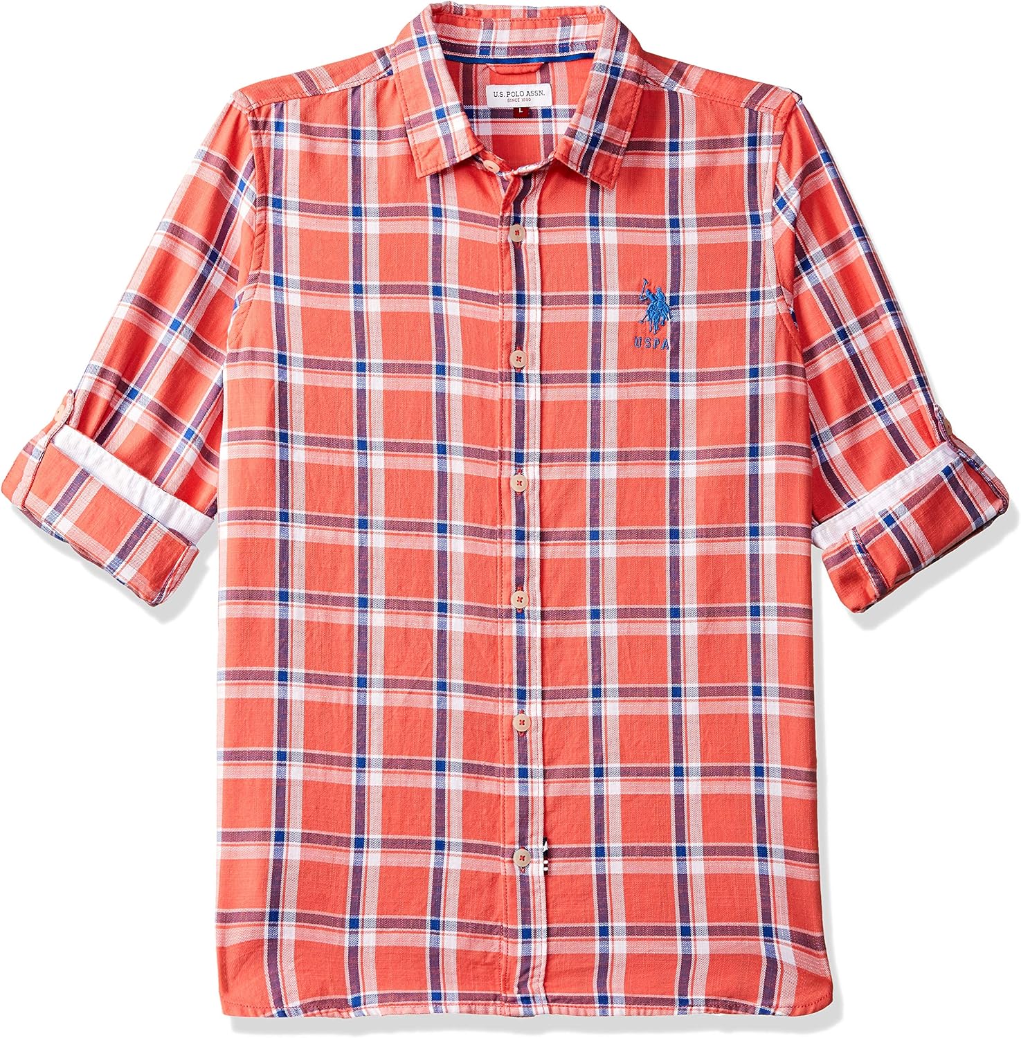 Buy US Polo Kids Boys' Checkered Regular Fit Shirt at Amazon.in