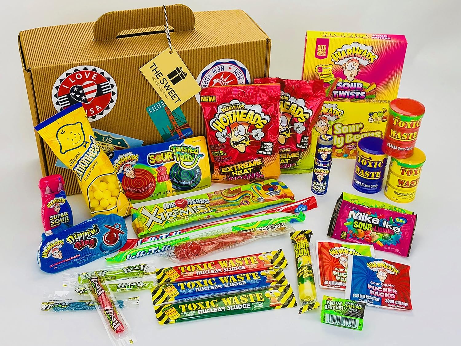 American Sour Hamper Packed full of American Sour Candy, including