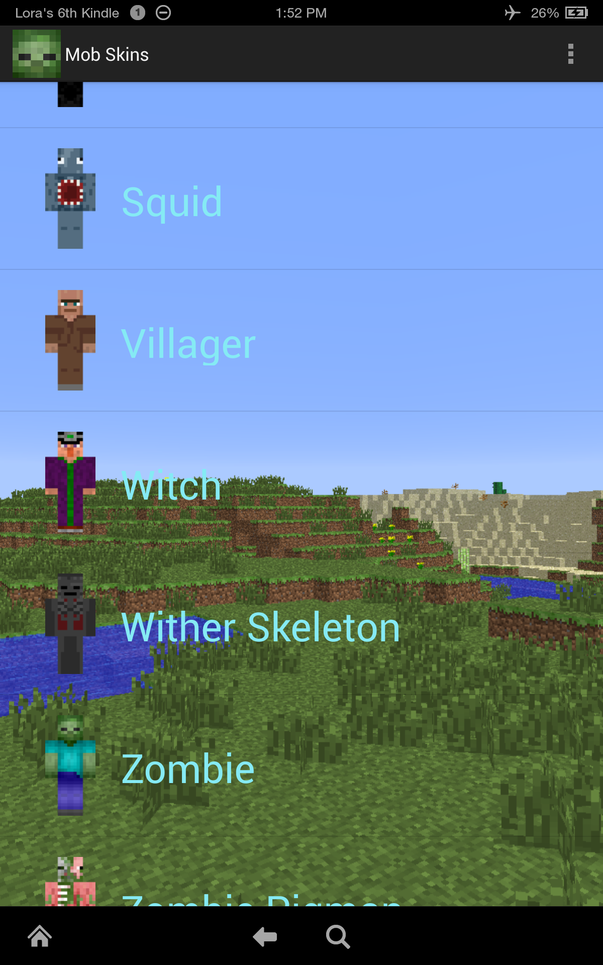 Amazon Com Mob Skins For Minecraft Kindle Fire Hd Appstore For