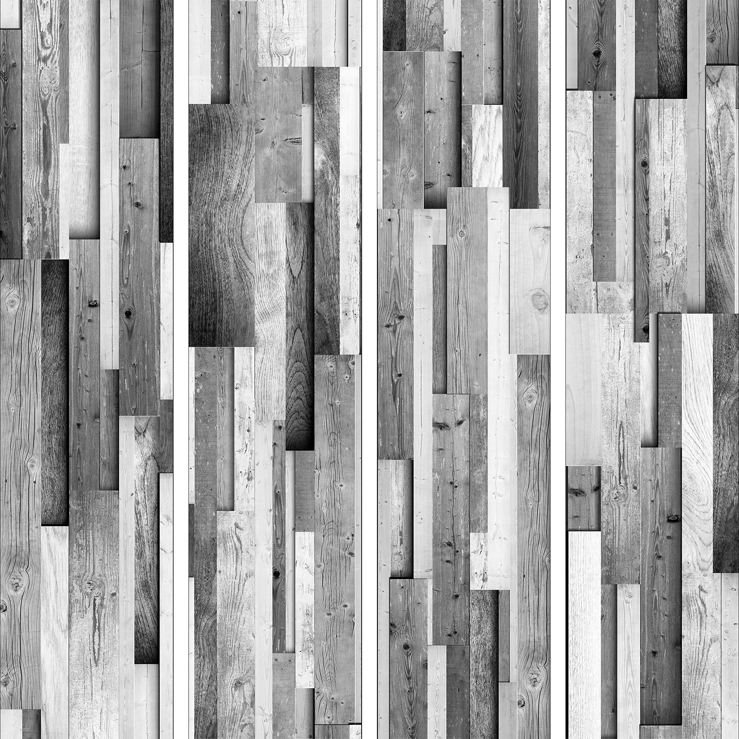 Puro Wallpaper 10m / 393.7" Roll of Fleece Wall Paper Non-Woven Premium Art Print No Repeating Pattern Design Decorative Panel Photo Picture Image Wood Boards parquet f-A-0083-j-d
