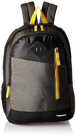 Gear 28 Ltrs Grey and Yellow Casual Backpack (BKPDUAL000412)