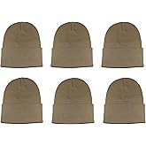 Gelante Unisex Knitted Winter Beanie Hat 6 Pcs