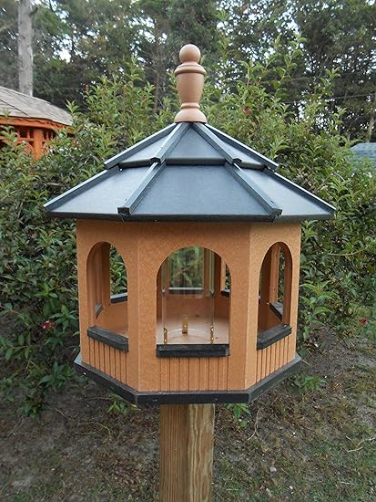 Amazon Com Large Octagon Gazebo Vinyl Bird Feeder Amish Homemade