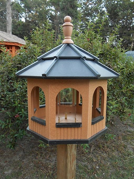 Large Octagon Gazebo Vinyl Bird Feeder Amish Homemade Handmade