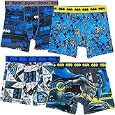 DC Comics Boys' Superhero Boxer Briefs Multipacks with Batman, Flash, Superman & More, Sizes 4, 6, 8, 10, 12