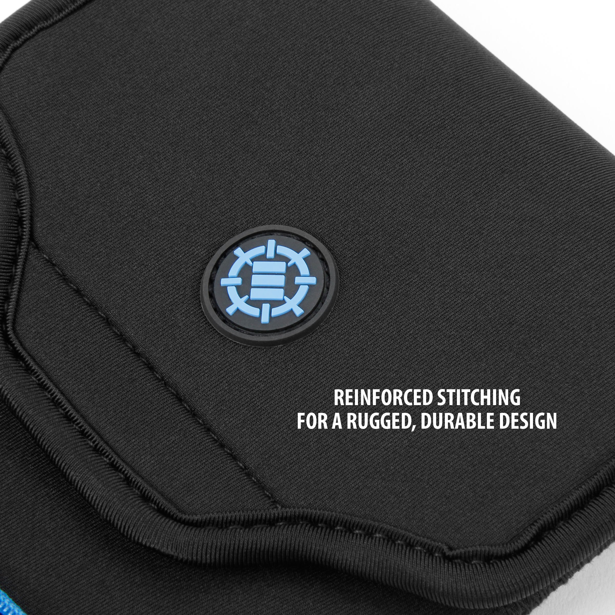 ENHANCE Bluetooth Keyboard Sleeve Case for Logitech K810, Anker, Apple Magic Keyboard (up to 11.5 Inches) with Neoprene Construction, Wireless Mouse Storage & Cable and Charger Pouch