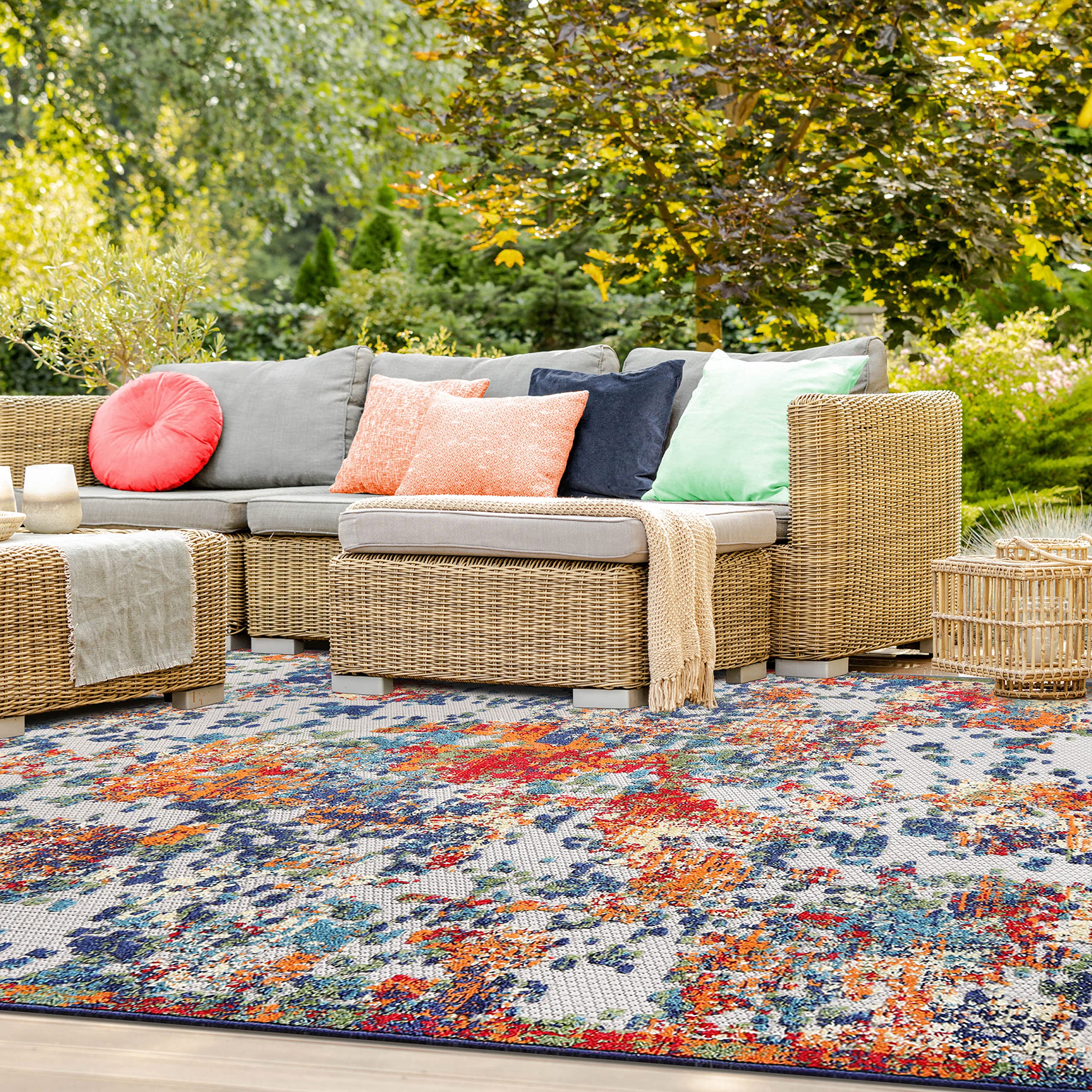 SUPERIOR Indoor/Outdoor Large Area Rug, Reversible Braided Home Floor Decor For Living Room