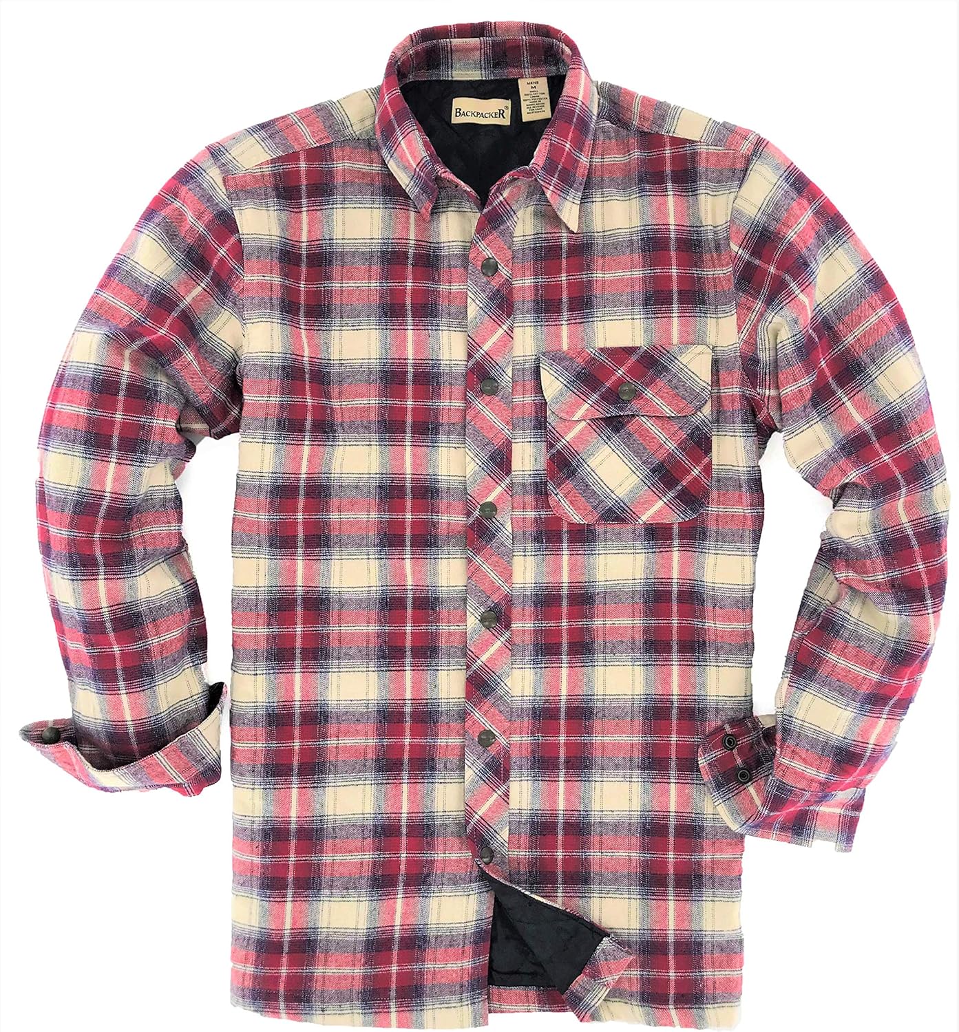 Backpacker Men's Flannel/Quilt Lined Shirt Jacket Amazon.co.uk Clothing