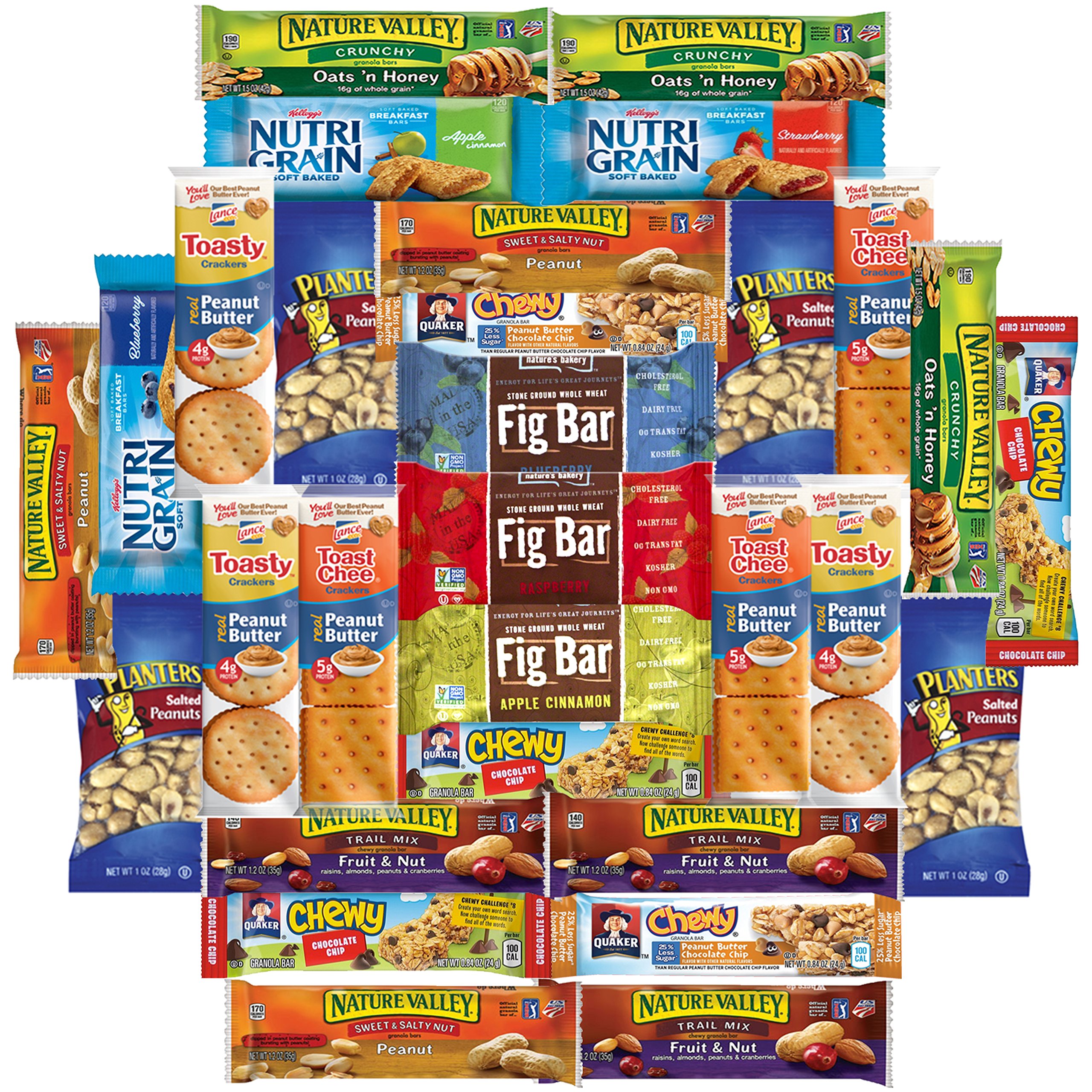 Healthy Bars, Crackers Nuts Care Package Bulk Sampler Variety Pack