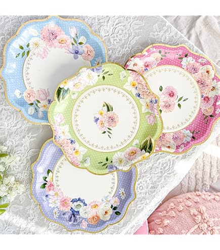 Vaisselle Fête Ensemble Vaisselle Jetable Fête Papillon 42 Pièces - Assiettes, Gobelets, Serviettes, Nappe, Bannière Ensemble Fête 42 Pièces