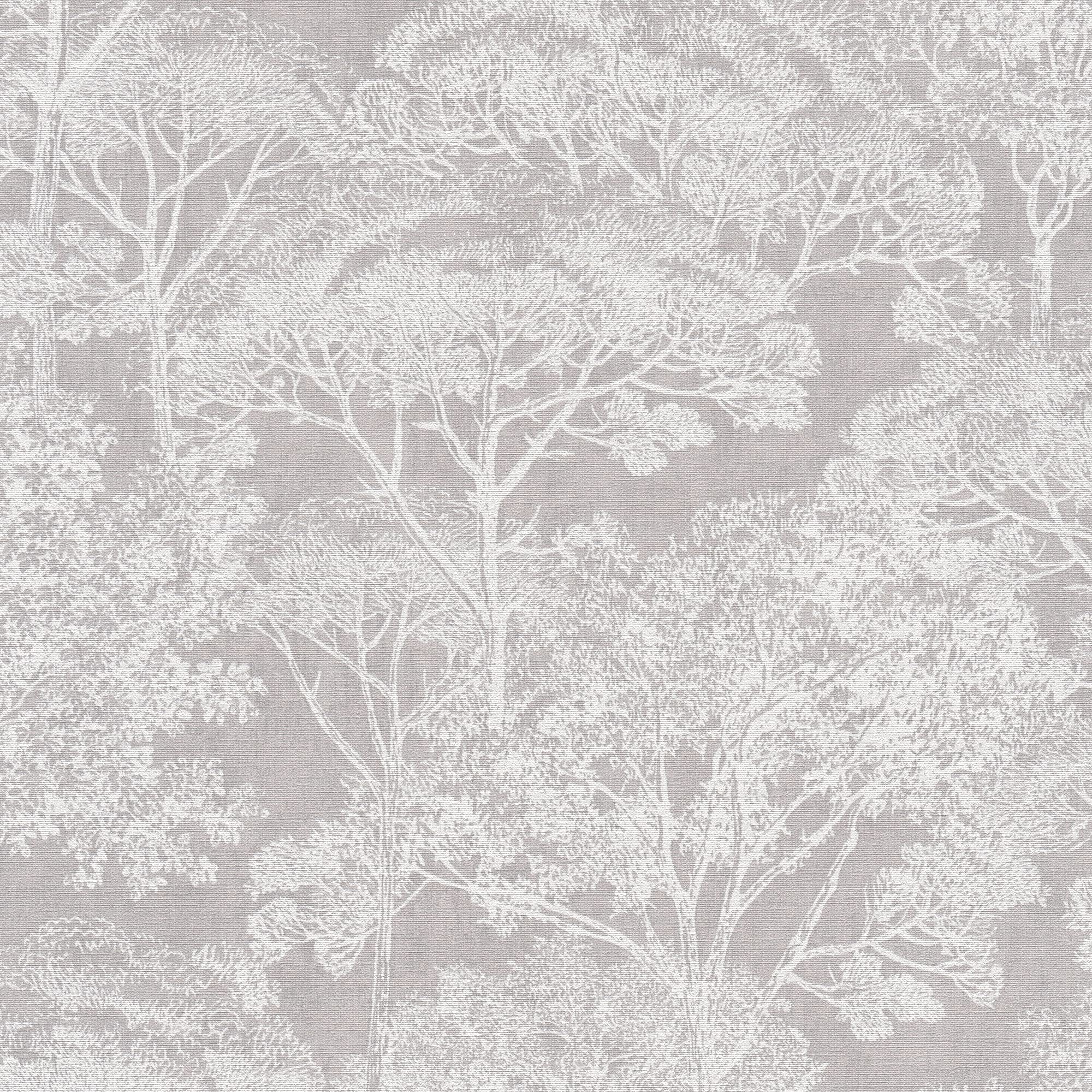 Galerie HV41029 Havana Tree Motif Wallpaper, Grey/Cream, 10.05m x 53cm