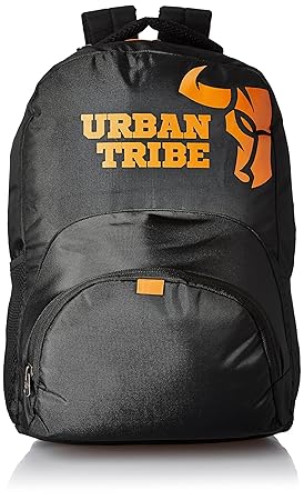 Urban Tribe Black and Orange Laptop Backpack (Street Hawk Ultimate)